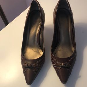 Brown leather shoes
